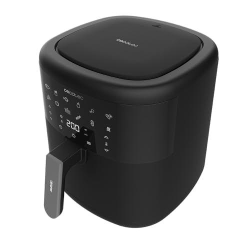 Cecotec Freidora de Aire sin Aceite de 6 L Air Fryer Cecofry Bombastik 6000. 1700 W, Tecnología PerfectCook, Temperatura y Tiempo Regulables, Control Táctil, 12 Modos, Temporizador