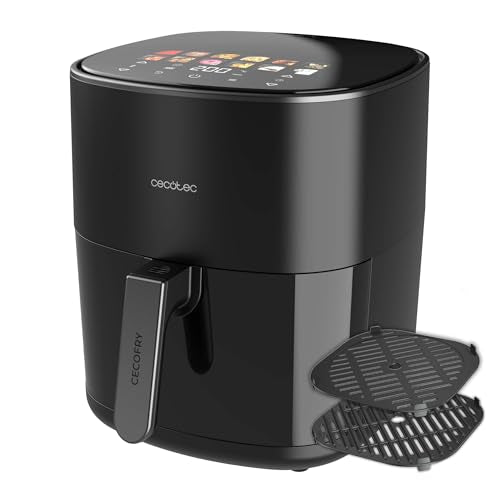 Cecotec Freidora de Aire sin Aceite de 6,5L con Doble Resistencia, Plancha, Grill, Air Fryer Cecofry&Grill Duoheat 6500. 2200W, Dietética y Digital, Ventana, Temperatura Regulable 40-200°C, 12 Menús