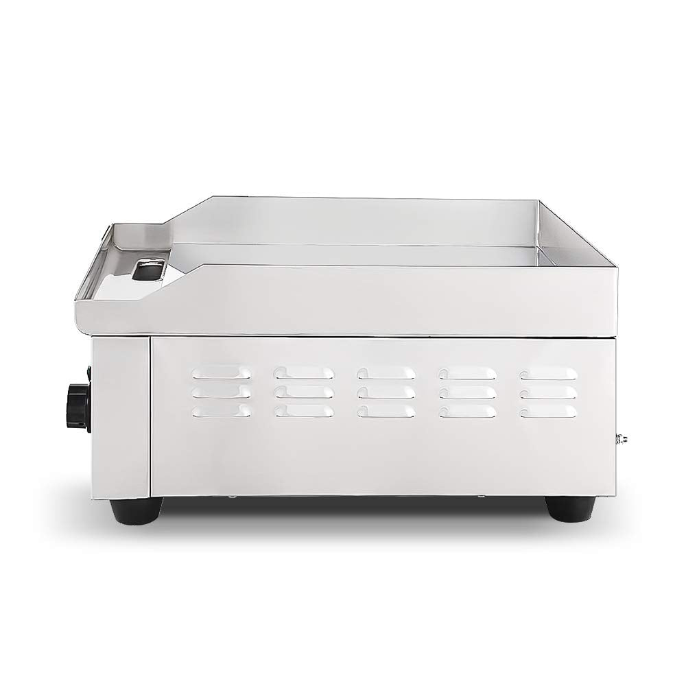 **Equipementpro EG-360 Plancha Eléctrica Profesional | 2000 W, Placa de 36 cm, Parrilla Compacta en Acero Inoxidable para Cocina y Aperitivos**