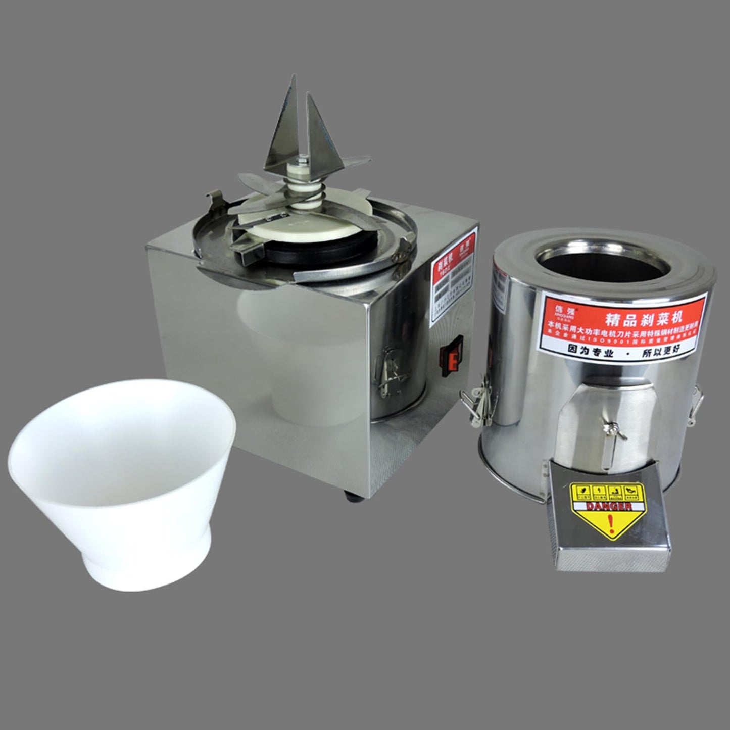 Picadora Eléctrica Profesional, Cortadora de Verduras y Picadora de Carne, Procesador de Alimentos en Acero Inoxidable, 400W, 220V, Capacidad 40-60 kg/h, Ideal para Restaurantes y Cocina Doméstica