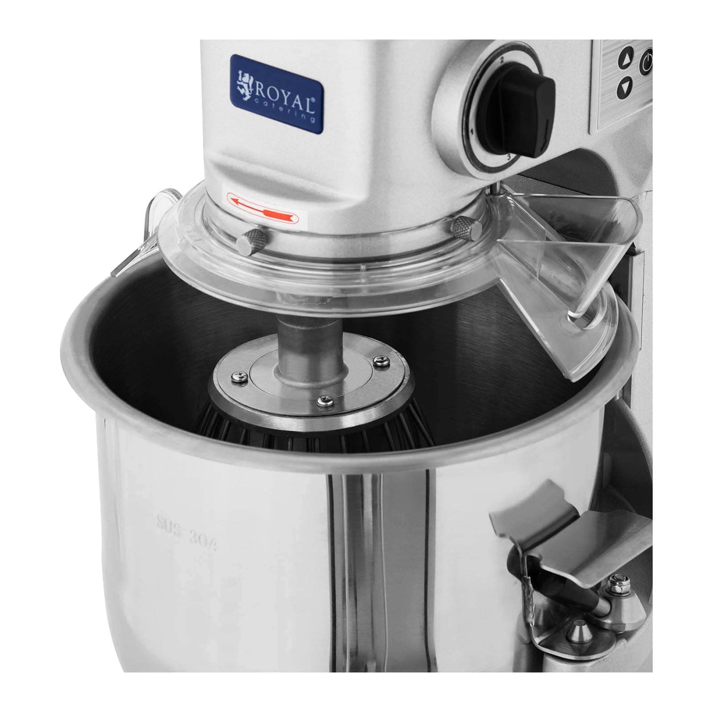 Royal Catering Amasadora Batidora de Cocina RCPM-10,1B | Motor 650 W | Capacidad 10 L (1,75 kg de masa) | Velocidad regulable 230–580 rpm | Robusta y Profesional, Ideal para Panadería y Repostería