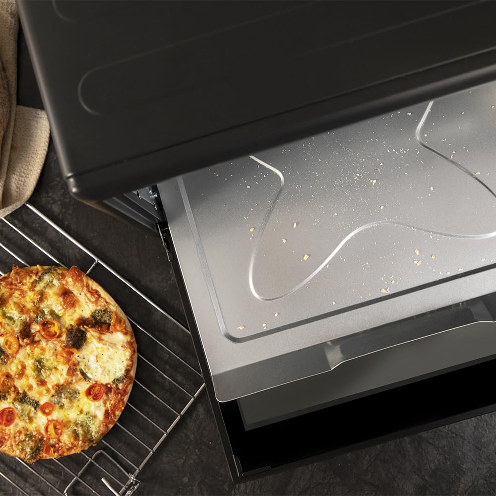 **Cecotec Horno de Convección de Sobremesa 60 Litros Bake\&Toast 6090 Black Gyro – 2200 W, Luz Interior, 12 Funciones, Temperatura hasta 230ºC, Puerta Doble Cristal, con Rustidor Giratorio