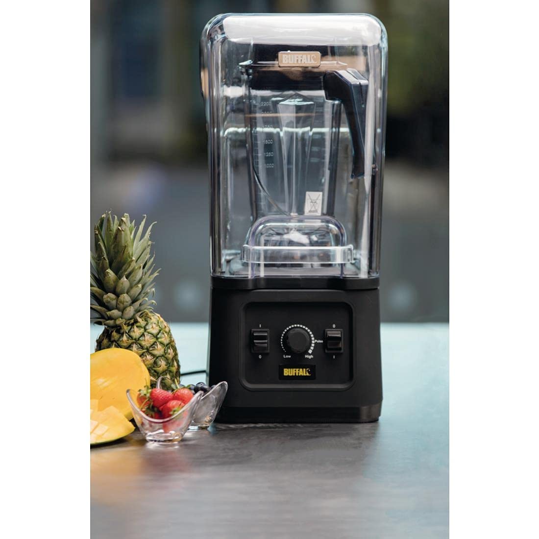 Blender Professionnel de Bar avec Capot d'Insonorisation Bol 2,5 L - Buffalo