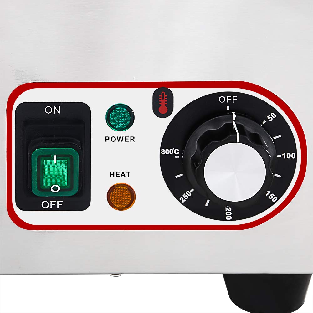 **Equipementpro EG-360 Plancha Eléctrica Profesional | 2000 W, Placa de 36 cm, Parrilla Compacta en Acero Inoxidable para Cocina y Aperitivos**