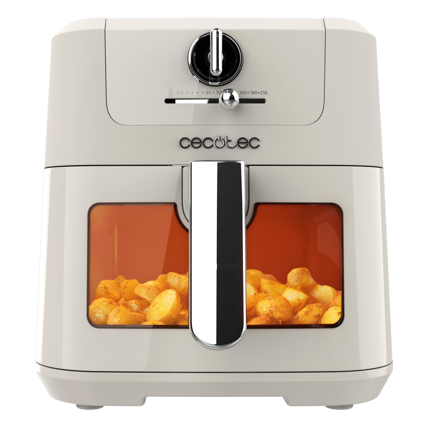 Freidora de Aire Cecotec Cecofry Antique 5000 - 5L, Digital, PerfectCook, Blanco Retro
