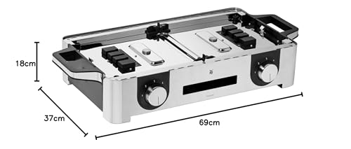Parrilla Eléctrica WMF Lono Mastergrill - 2400W, Cromargan®, Doble Placa Antiadherente