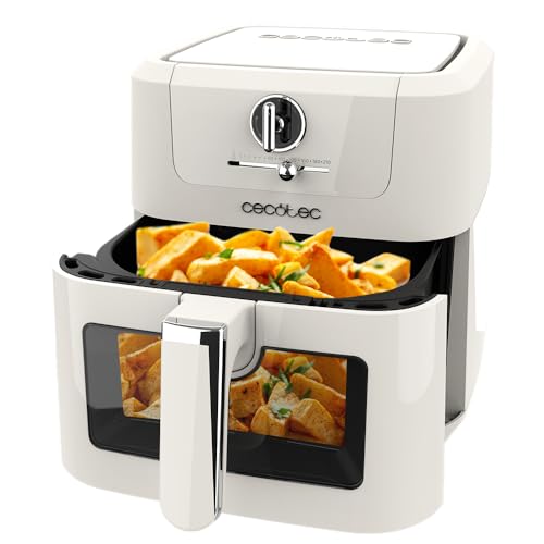 Freidora de Aire Cecotec Cecofry Antique 5000 - 5L, Digital, PerfectCook, Blanco Retro