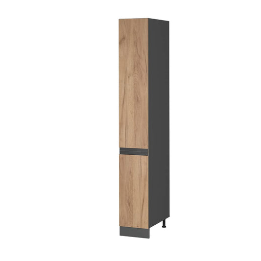 Vicco Armario de Farmacia R-Line, Roble Dorado/Antracita, 30 cm Forma de J