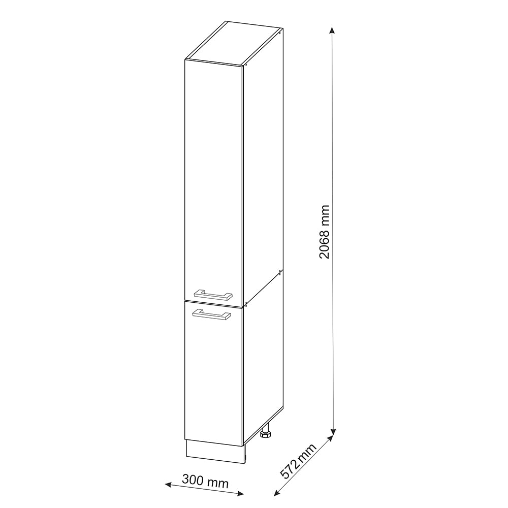 Vicco Armario de Farmacia R-Line, Roble Dorado/Antracita, 30 cm Forma de J