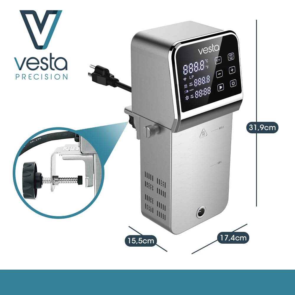**Vesta Precision Termocirculador Profesional SV330 – Cocina a Baja Temperatura con Wi-Fi y Temporizador, 2300W