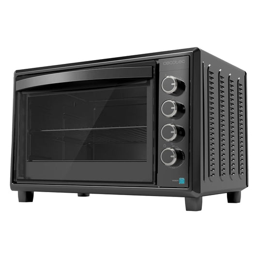 **Cecotec Horno de Convección de Sobremesa 60 Litros Bake\&Toast 6090 Black Gyro – 2200 W, Luz Interior, 12 Funciones, Temperatura hasta 230ºC, Puerta Doble Cristal, con Rustidor Giratorio
