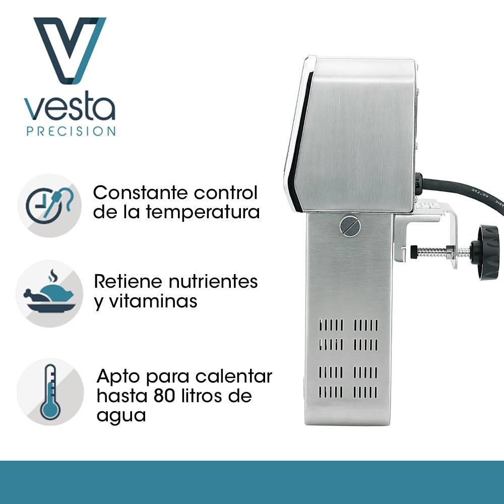 **Vesta Precision Termocirculador Profesional SV330 – Cocina a Baja Temperatura con Wi-Fi y Temporizador, 2300W