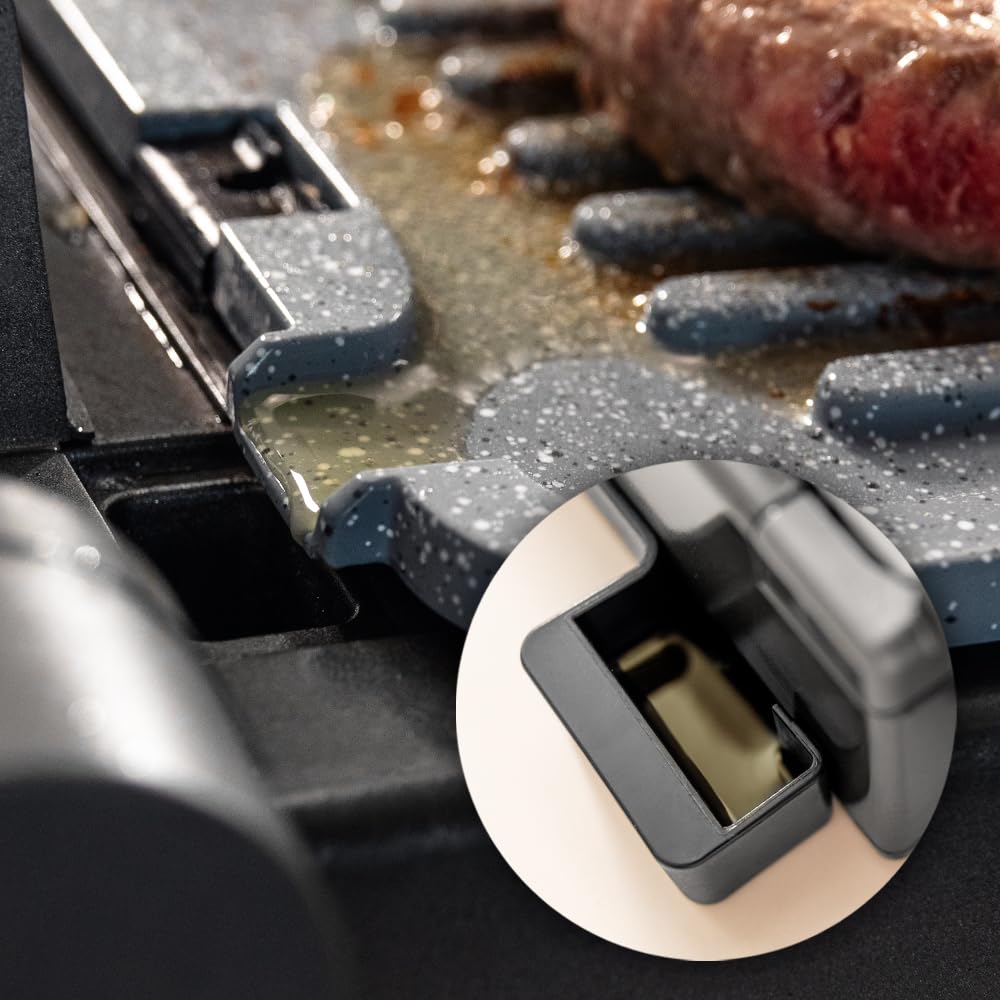 Parrilla Eléctrica Cecotec Rockn'Grill Bistro - 2400W, Doble Placa, Sonda, Cocina sin Humo