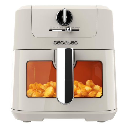 Freidora de Aire Cecotec Cecofry Antique 5000 - 5L, Digital, PerfectCook, Blanco Retro