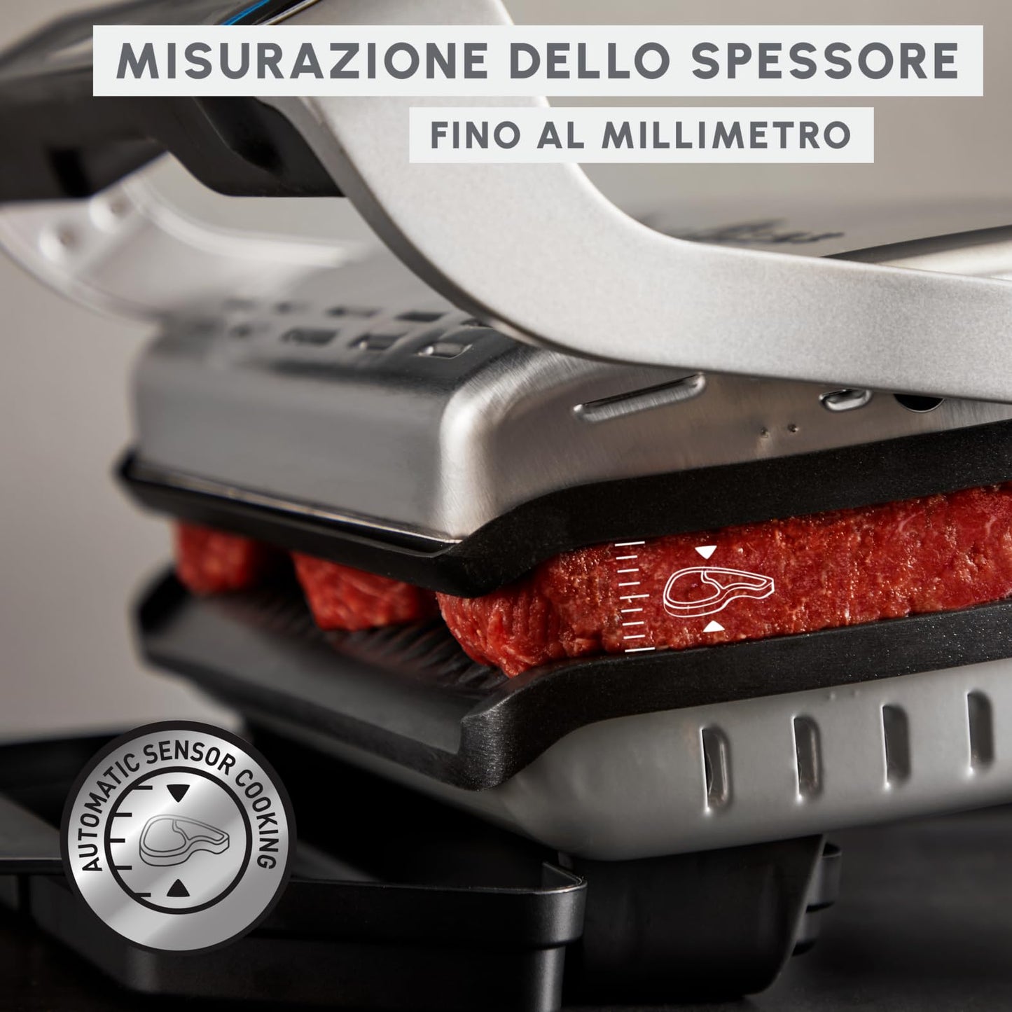 Parrilla Eléctrica Moulinex Optigrill+ XL – Cocción Automática para Carne, Pescado y Verduras, 9 Programas, Placas Antiadherentes