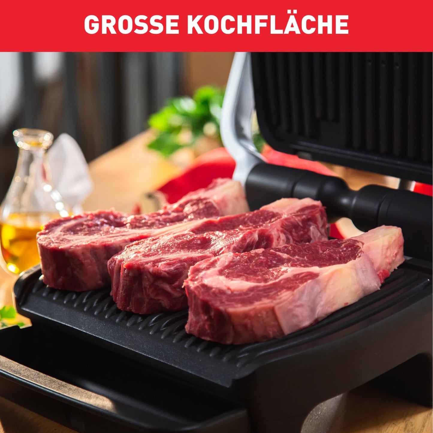 Parrilla Eléctrica Tefal Optigrill Elite – Sensor Inteligente, 6 Programas Automáticos, Placas Antiadherentes
