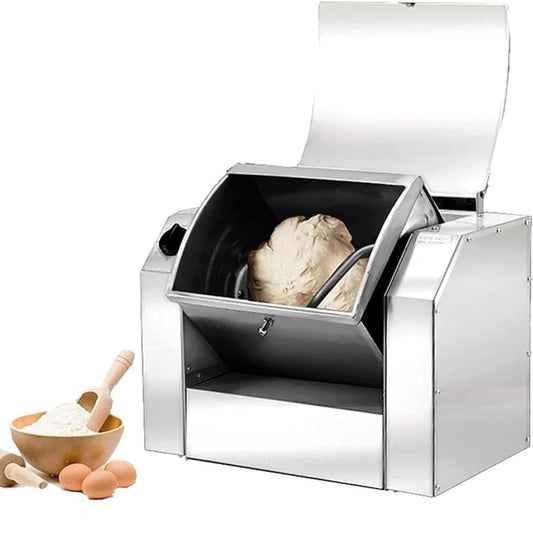 ZYJIX Amasadora Comercial De 3 Kg, Máquina Mezcladora De Harina De Acero Inoxidable De 1100 W/1500 W, Máquina Amasadora De Masa Profesional De 30/50 Kg/h, para Hacer Pizza De Pasta