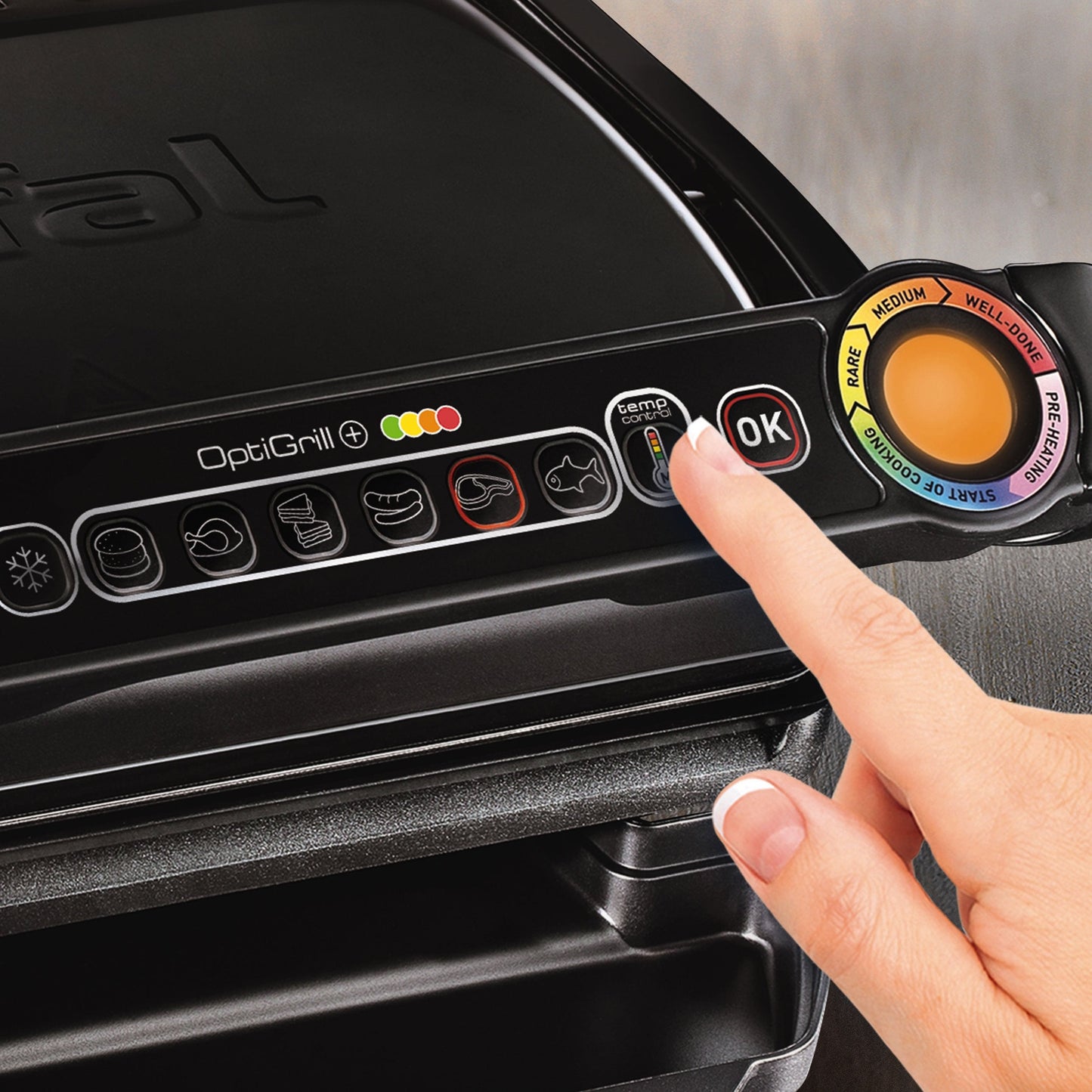 Tefal Grill OptiGrill+ black Schwarz